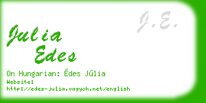 julia edes business card